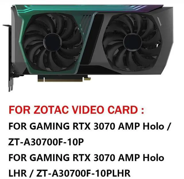Alt view image 3 of 7 - 2pcs/ lot Graphics Card Cooling Fans Suitable for ZOTAC Gaming GeForce RTX 3070 AMP Holo LHR Series Desktop GAA8S2U 100mm 12V 0.45A 4Pin Video Card Cooler Fans GPU Fan (2PCS)