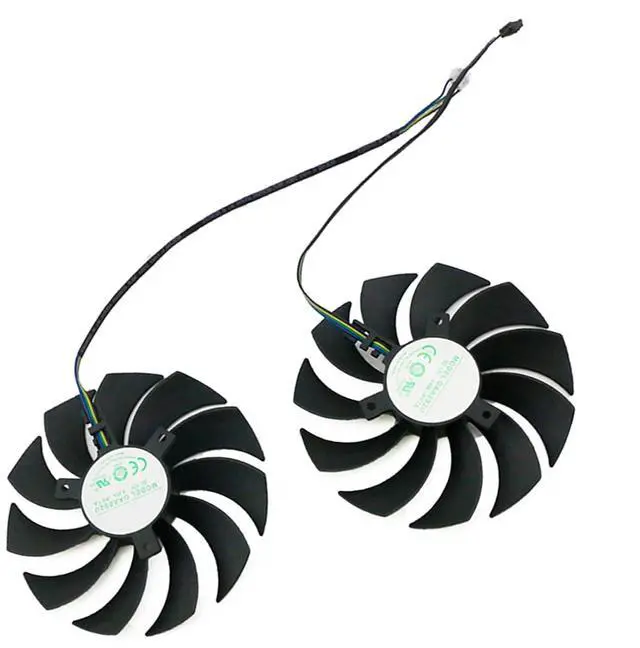 Alt view image 6 of 7 - 2pcs/ lot Graphics Card Cooling Fans Suitable for ZOTAC Gaming GeForce RTX 3070 AMP Holo LHR Series Desktop GAA8S2U 100mm 12V 0.45A 4Pin Video Card Cooler Fans GPU Fan (2PCS)