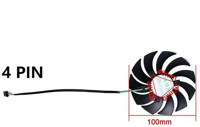 Alt view image 4 of 7 - Graphics Card Cooling Fans Suitable for ZOTAC Gaming GeForce RTX 3070 AMP Holo LHR Series Desktop GAA8S2U 100mm 12V 0.45A 4Pin Video Card Cooler Fans GPU Fan (Fan-A)