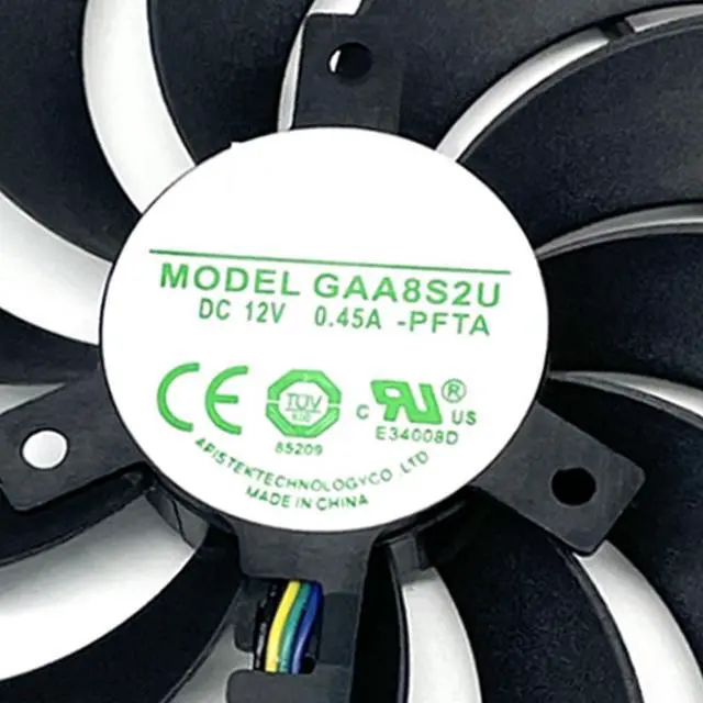 Alt view image 5 of 7 - Graphics Card Cooling Fans Suitable for ZOTAC Gaming GeForce RTX 3070 AMP Holo LHR Series Desktop GAA8S2U 100mm 12V 0.45A 4Pin Video Card Cooler Fans GPU Fan (Fan-A)