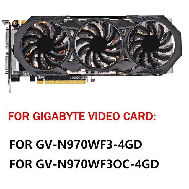 Alt view image 3 of 7 - 3pcs/ lot Graphics Card Cooling Fans Suitable for Gigabyte GTX 970 GV N970 WF3 OC 4GD Series Desktop PLD08010S12H 75mm 12V 0.25A 3Pin Video Card Cooler Fans GPU Fan (3PCS)