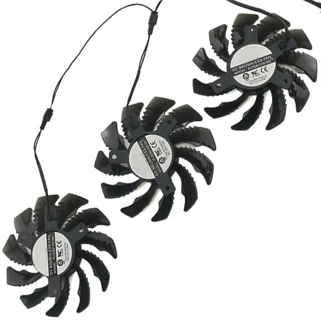 Main image of 3pcs/ lot Graphics Card Cooling Fans Suitable for Gigabyte GTX 970 GV N970 WF3 OC 4GD Series Desktop PLD08010S12H 75mm 12V 0.25A 3Pin Video Card Cooler Fans GPU Fan (3PCS)