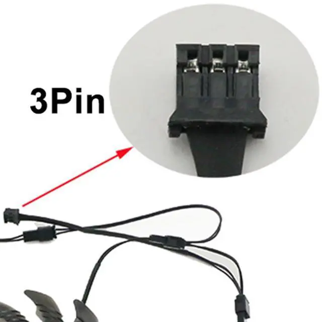 Alt view image 6 of 7 - 3pcs/ lot Graphics Card Cooling Fans Suitable for Gigabyte GTX 970 GV N970 WF3 OC 4GD Series Desktop PLD08010S12H 75mm 12V 0.25A 3Pin Video Card Cooler Fans GPU Fan (3PCS)