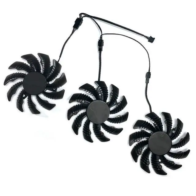 Alt view image 7 of 7 - 3pcs/ lot Graphics Card Cooling Fans Suitable for Gigabyte GTX 970 GV N970 WF3 OC 4GD Series Desktop PLD08010S12H 75mm 12V 0.25A 3Pin Video Card Cooler Fans GPU Fan (3PCS)
