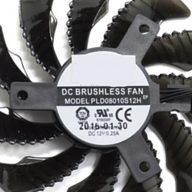 Alt view image 5 of 7 - 3pcs/ lot Graphics Card Cooling Fans Suitable for Gigabyte GTX 970 GV N970 WF3 OC 4GD Series Desktop PLD08010S12H 75mm 12V 0.25A 3Pin Video Card Cooler Fans GPU Fan (3PCS)