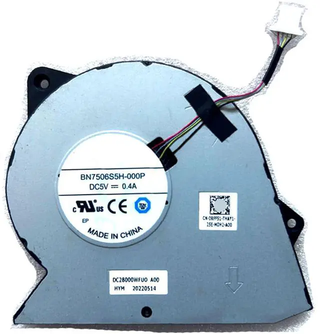 Main image of CPU Cooling Fans Suitable for Dell Inspiron 15 3510 3511 3515 3520 3525 for Dell Vostro 15 3510 3525 14 3420 3250 Series Laptop Cooler Fan 5V 0.4A 4 PIN BN7506S5H-000P / P/N: 0RFF51 DC28000WFU0
