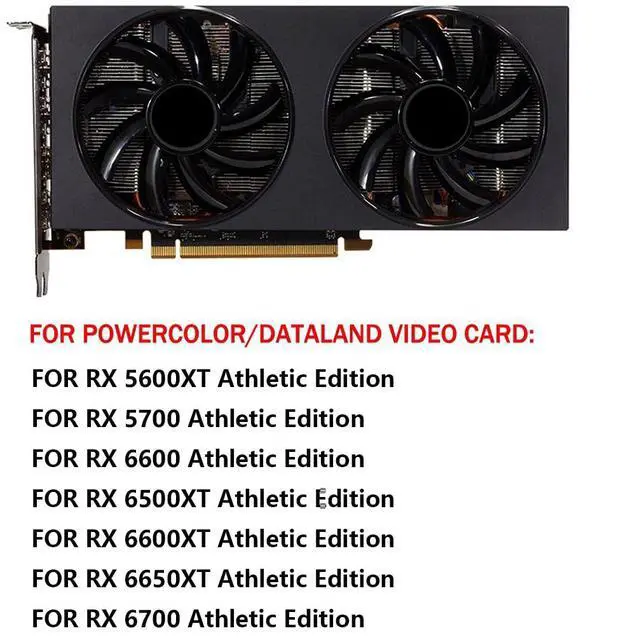 Alt view image 2 of 7 - Graphics Card Cooling Fans Suitable for for PowerColor for DATALAND RX 5600XT 5700 6600 6500XT 6600XT 6650XT 6700 Athletic Edition Series T129215SU 85mm 12V 0.57A 4Pin Video Card Cooler Fans