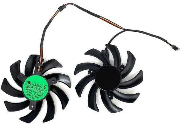 Alt view image 3 of 7 - Graphics Card Cooling Fans Suitable for for PowerColor for DATALAND RX 5600XT 5700 6600 6500XT 6600XT 6650XT 6700 Athletic Edition Series T129215SU 85mm 12V 0.57A 4Pin Video Card Cooler Fans