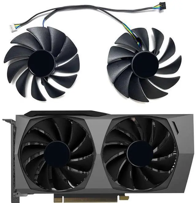 Alt view image 2 of 7 - Graphics Card Cooling Fans Suitable for ZOTAC RTX 3050 3060 3060TI Twin Edge OC Series Desktop GA92S2U CF9015H12S 87mm 12V 0.46A 4Pin Video Card Cooler Fans GPU Fan (2PCS)