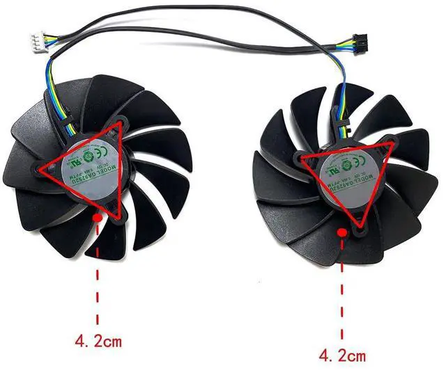 Alt view image 4 of 7 - Graphics Card Cooling Fans Suitable for ZOTAC RTX 3050 3060 3060TI Twin Edge OC Series Desktop GA92S2U CF9015H12S 87mm 12V 0.46A 4Pin Video Card Cooler Fans GPU Fan (2PCS)