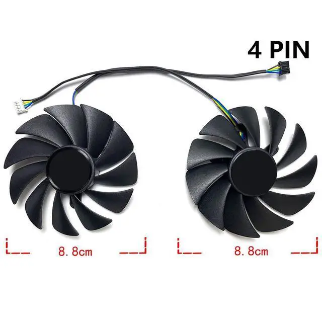 Alt view image 3 of 7 - Graphics Card Cooling Fans Suitable for ZOTAC RTX 3050 3060 3060TI Twin Edge OC Series Desktop GA92S2U CF9015H12S 87mm 12V 0.46A 4Pin Video Card Cooler Fans GPU Fan (Fan-A)