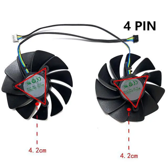 Alt view image 4 of 7 - Graphics Card Cooling Fans Suitable for ZOTAC RTX 3050 3060 3060TI Twin Edge OC Series Desktop GA92S2U CF9015H12S 87mm 12V 0.46A 4Pin Video Card Cooler Fans GPU Fan (Fan-A)