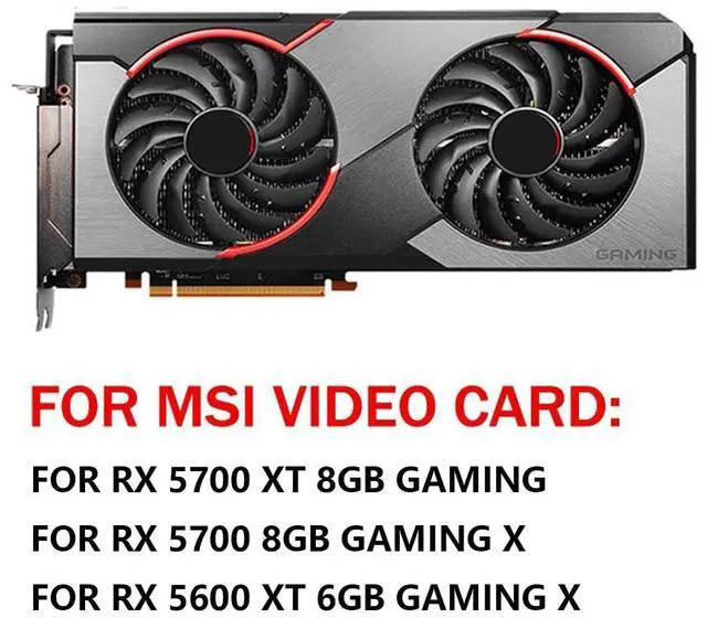 Alt view image 3 of 6 - Graphics Card Cooling Fans Suitable for MSI RX 5600XT 5700 5700XT Gaming X Series Desktop PLD10010S12HH 95mm 12V 0.40A 4Pin Video Card Cooler Fans GPU Fan