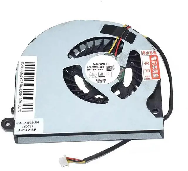 Main image of CPU Fan BS5205MS-U2B 6-31-N1502-301 0.50A 3-Wire 3Pin DC 5V for Server Laptop Cooling Fan