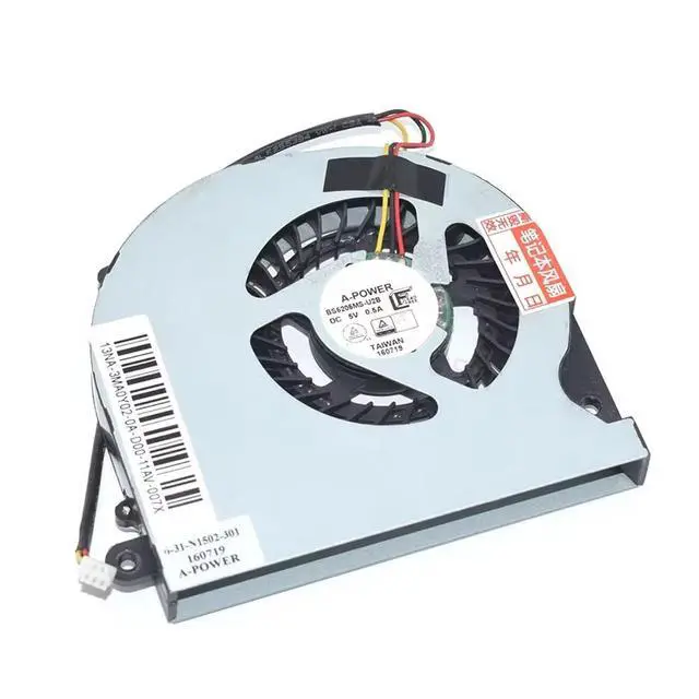 Alt view image 5 of 6 - CPU Fan BS5205MS-U2B 6-31-N1502-301 0.50A 3-Wire 3Pin DC 5V for Server Laptop Cooling Fan