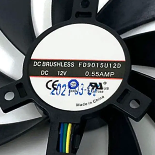 Alt view image 5 of 7 - Graphics Card Cooling Fans Suitable for HP RX 480 580 4G 8G Series Desktop FD9015U12D 85mm 12V 0.55A 4Pin Video Card Cooler Fans GPU Fan