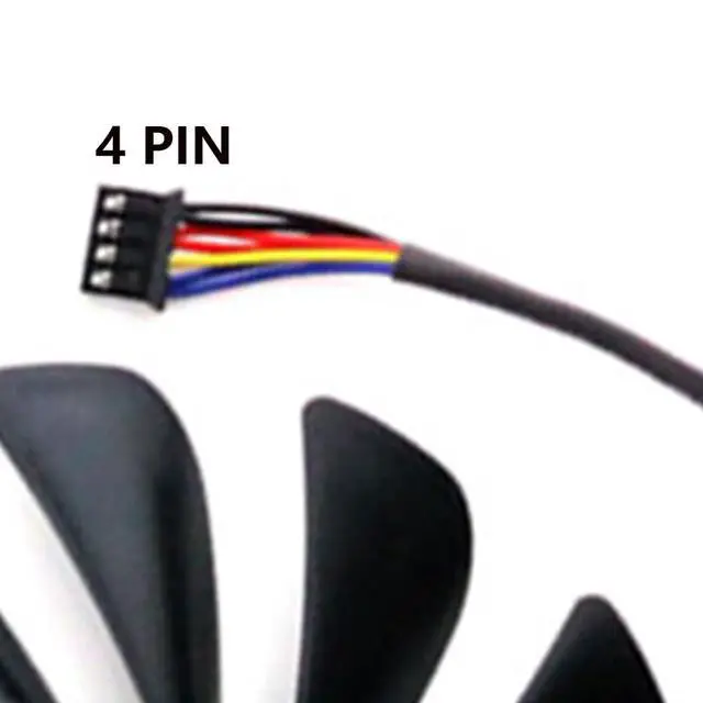 Alt view image 6 of 7 - Graphics Card Cooling Fans Suitable for HP RX 480 580 4G 8G Series Desktop FD9015U12D 85mm 12V 0.55A 4Pin Video Card Cooler Fans GPU Fan