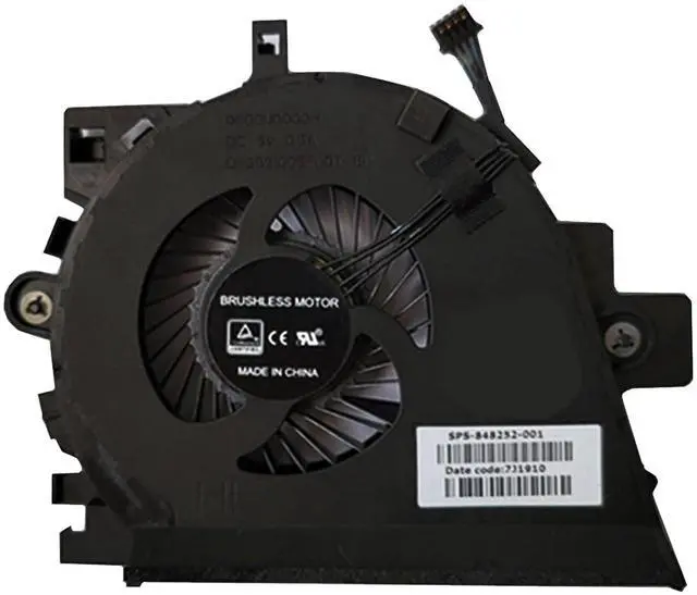 Main image of CPU + GPU Cooling Fans Suitable for HP ZBook Mobile Worstation 15 G3 15 G4 HSTNN-C87C Series Laptop Cooler Fan 5V 0.5A 4 PIN DFS2000054R0T FGGT 848251-001 + DFS531005PL0T FGGU 848252-001 (GPU)