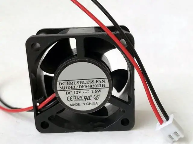 Alt view image 5 of 7 - DFS402012H Fan DC12V 1.6W 2 Wire Cooling Fans CPU 40x40x20mm Square Cooling Fan