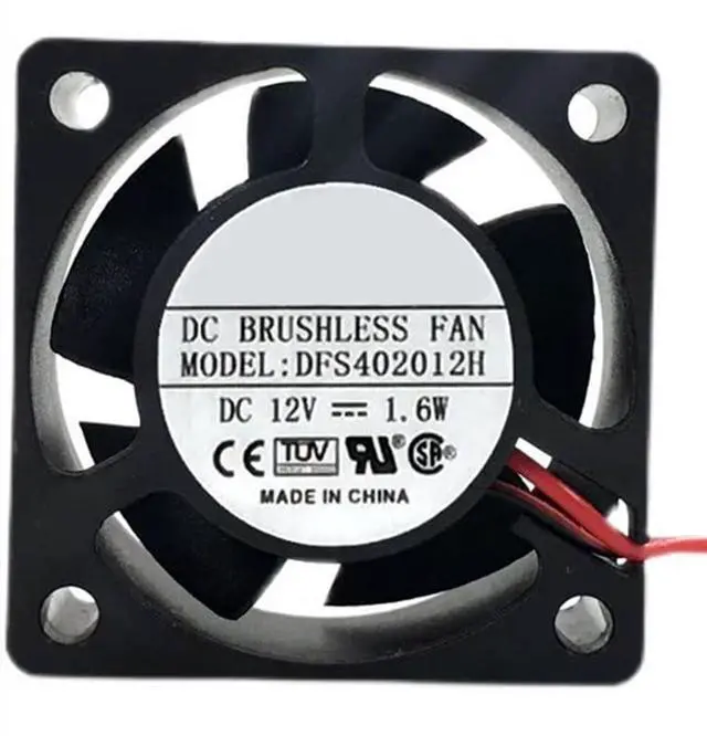 Alt view image 4 of 7 - DFS402012H Fan DC12V 1.6W 2 Wire Cooling Fans CPU 40x40x20mm Square Cooling Fan