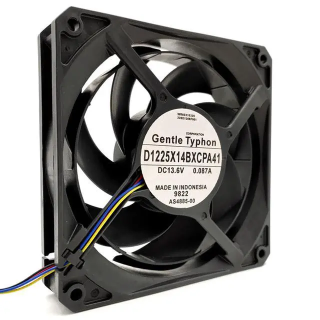 Alt view image 2 of 5 - Cooling Fan for D1225X14BXCPA41 DC 13.6V 0.087A Silent Cooling Sickle Fan 4-pin 4-Wire 120×120×25mm