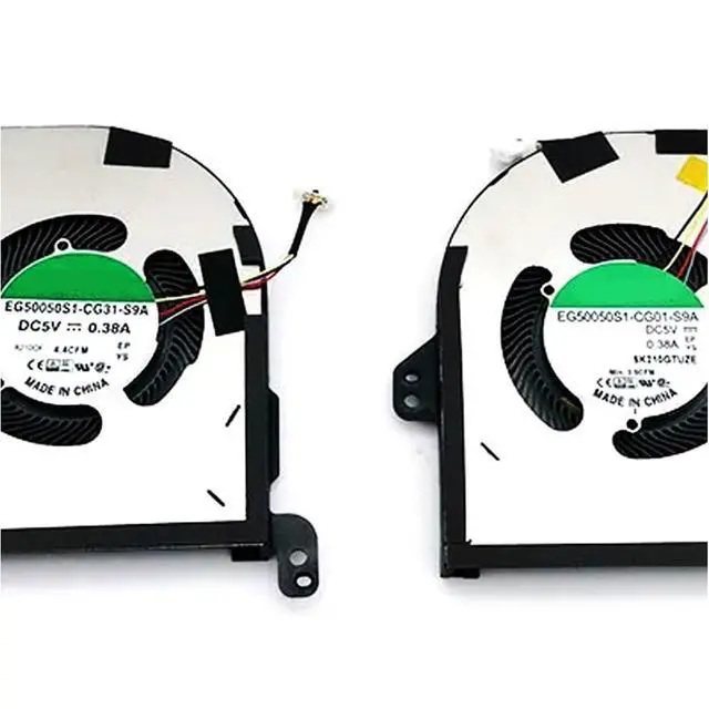 Alt view image 3 of 7 - CPU + GPU Cooling Fans Suitable for Dell XPS 15 9500 9510 P91F For Precision 5550 5560 M5550 Series Laptop Cooler FAN 5V 0.38A 4 PIN EG50050S1-CG31-S9A + EG50050S1-CG01-S9A P/N: 009RK6 + 0DJH35 (2PCS)
