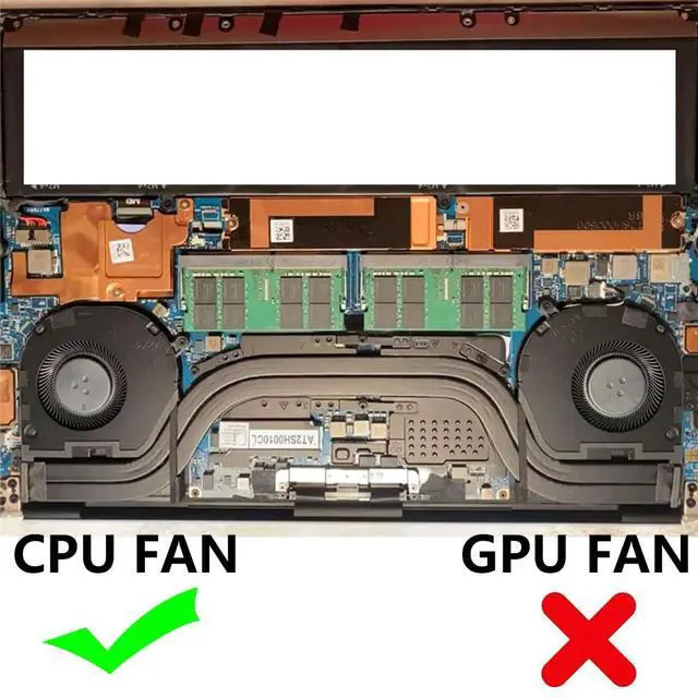 Alt view image 5 of 7 - CPU Cooling Fans Suitable for Dell XPS 15 9500 9510 P91F for Precision 5550 5560 M5550 Series Laptop Cooler Fan 5V 0.38A 4 PIN EG50050S1-CG31-S9A P/N: 009RK6 (CPU)