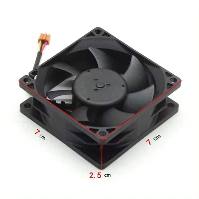 Alt view image 5 of 7 - AUB0712H-C 0.29A AUB0712HH-C 0.40A DC12V 70x70x25MM CM 3 Lines Projector Cooling Fan