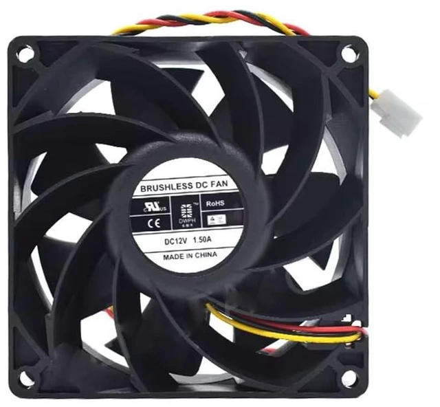 Alt view image 2 of 4 - EFC-09H12D 9238 New Square Cooling for DWPH 12V 1.50A 3Lines 92 * 92 * 38MM Brushless DC Fan