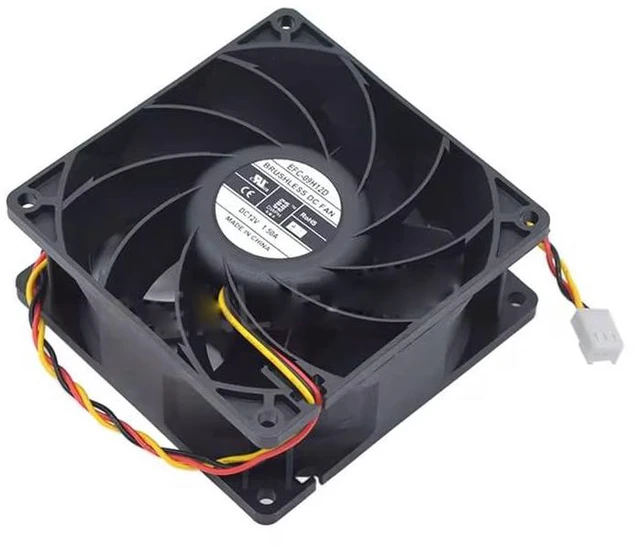 Alt view image 4 of 4 - EFC-09H12D 9238 New Square Cooling for DWPH 12V 1.50A 3Lines 92 * 92 * 38MM Brushless DC Fan