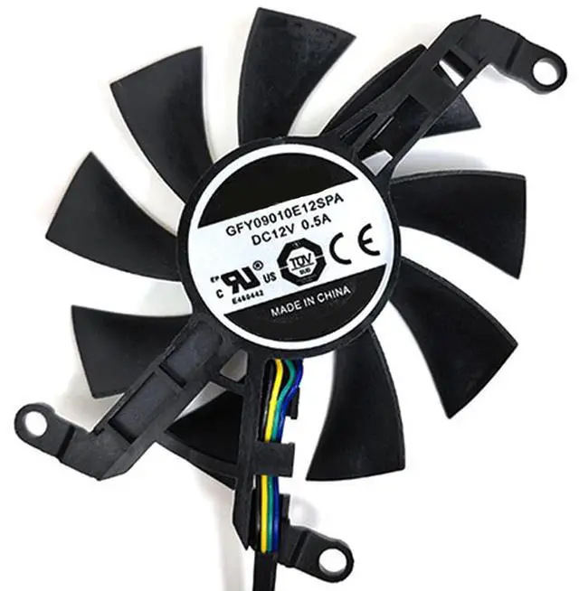 Main image of Graphics Card Cooling Fans Suitable for XFX Speedster QICK308 Radeon RX 6650XT 6600XT Black/MERC Series Desktop GFY09010E12SPA 75mm 12V 0.5A 4Pin Video Card Cooler Fans GPU Fan (Fan-A)