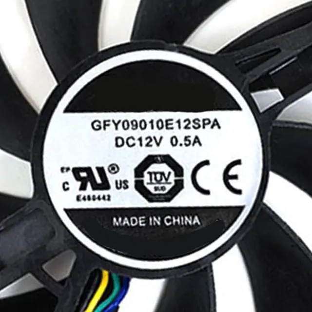 Alt view image 5 of 7 - Graphics Card Cooling Fans Suitable for XFX Speedster QICK308 Radeon RX 6650XT 6600XT Black/MERC Series Desktop GFY09010E12SPA 75mm 12V 0.5A 4Pin Video Card Cooler Fans GPU Fan (Fan-A)
