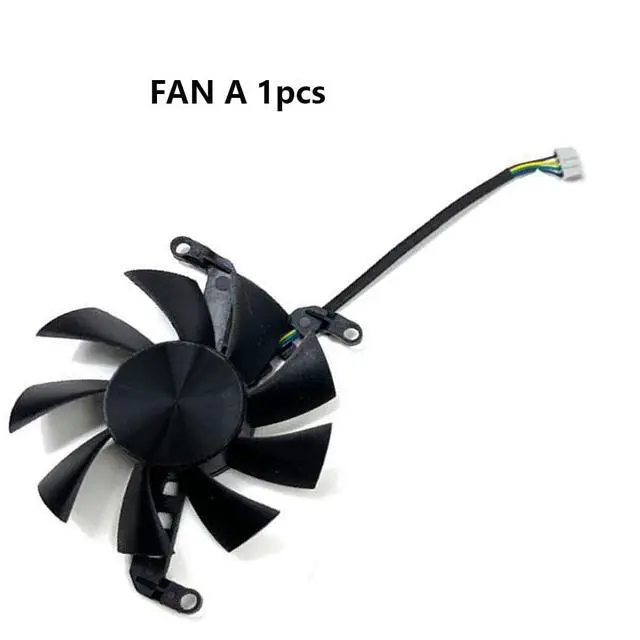 Alt view image 7 of 7 - Graphics Card Cooling Fans Suitable for XFX Speedster QICK308 Radeon RX 6650XT 6600XT Black/MERC Series Desktop GFY09010E12SPA 75mm 12V 0.5A 4Pin Video Card Cooler Fans GPU Fan (Fan-A)