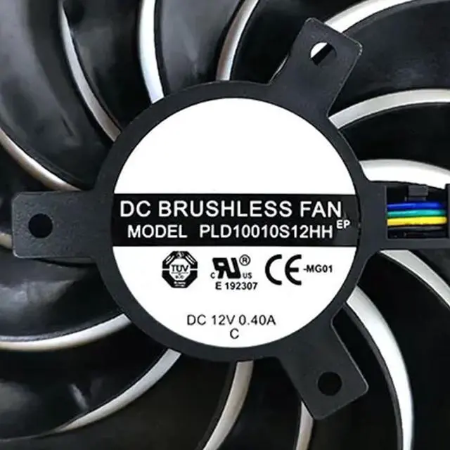 Alt view image 5 of 7 - Graphics Card Cooling Fans Suitable for MSI RTX 2070 2070S 3050 3060 3060TI Gaming RX 6600XT 6700XT Gaming Series Desktop PLD10010S12HH 95mm 12V 0.40A 4Pin Video Card Cooler Fans GPU Fan (2PCS)