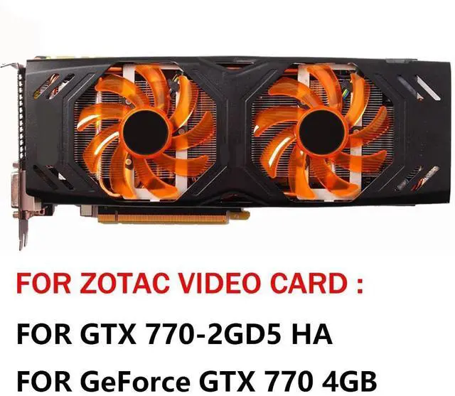 Alt view image 3 of 7 - Graphics Card Cooling Fans Suitable for ZOTAC GeForce GTX 770 2GD5 HA GTX 770 4GB Series Desktop FD7010H12S 85mm 12V 0.35A 4Pin Video Card Cooler Fans GPU Fan