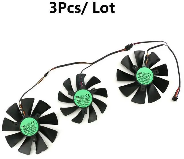 Alt view image 7 of 7 - Graphics Card Cooling Fans Suitable for POWERCOLOR RX 6950XT 6900XT 6800XT 6800 6750XT 6700XT Red Devil Series Desktop T129215SU 95mm 85MM 12V 0.5A 4Pin Video Card Cooler Fans GPU Fan