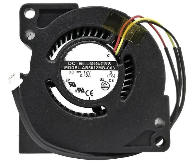 Main image of 5020 12V 0.12A 1.44W 50 * 50 * 20MM Blower AB5012MB-C03 Replacement for BenQ BENQ MP515 ACER X1130P Projector Fan 3 Wire