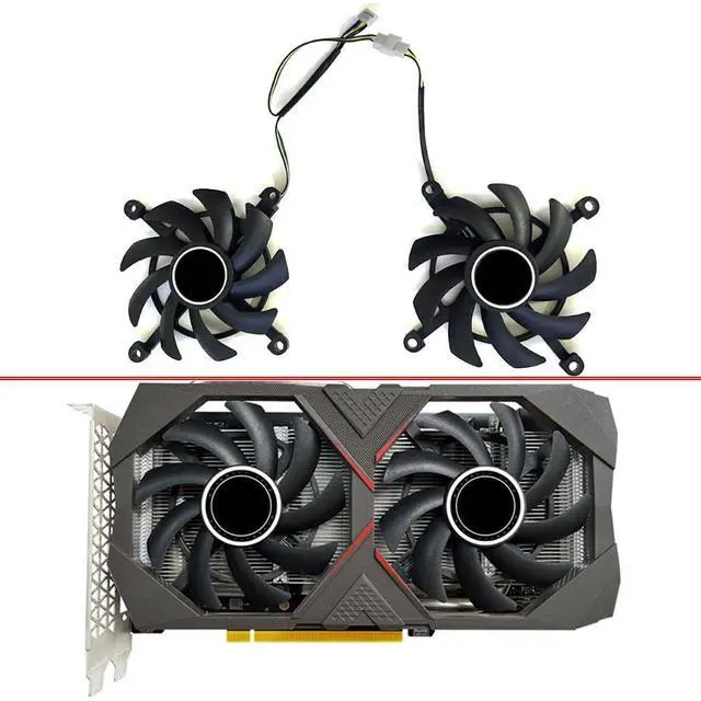 Alt view image 2 of 5 - Graphics Card Cooling Fans Suitable for NVIDIA CMP 30HX Series Desktop 85mm 12V 4Pin Video Card Cooler Fans GPU Fan