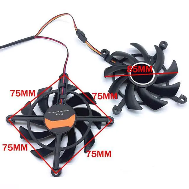 Alt view image 4 of 5 - Graphics Card Cooling Fans Suitable for NVIDIA CMP 30HX Series Desktop 85mm 12V 4Pin Video Card Cooler Fans GPU Fan