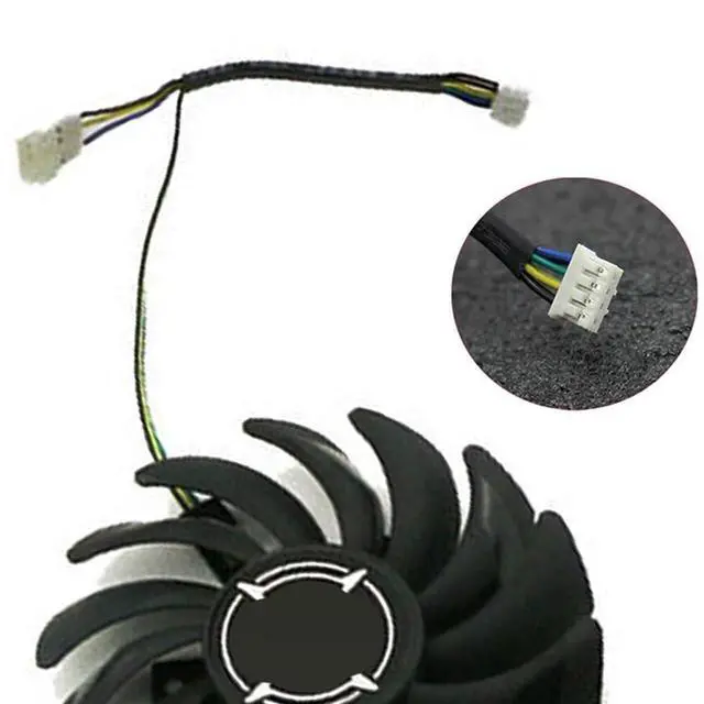 Alt view image 6 of 6 - Graphics Card Cooling Fans Suitable for MSI GTX 1060 1070 1070TI 1080 1080TI Duke GTX 980Ti Lightning Series Desktop PLD09210S12HH 85mm 12V 0.40A 4Pin Video Card Cooler Fans GPU Fan (Fan-B)