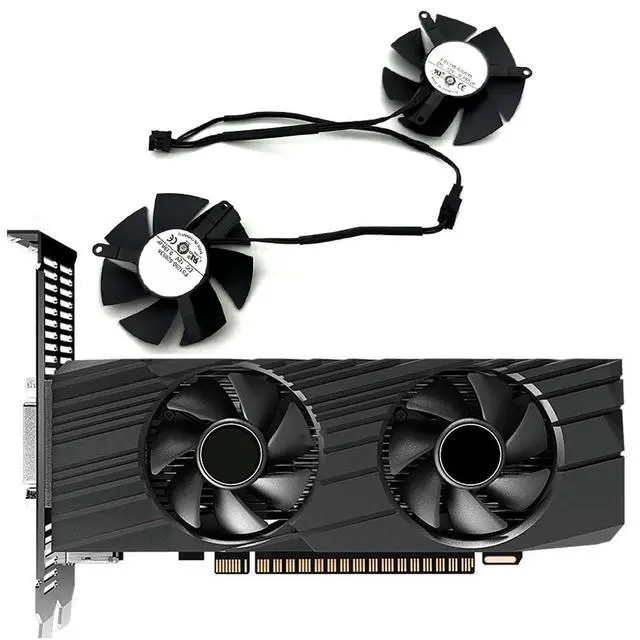 Alt view image 2 of 7 - Graphics Card Cooling Fans Suitable for Gigabyte GTX 1650 1630 Low Profile Series Desktop FS1250-S2053A 47mm 12V 0.19A 3Pin Video Card Cooler Fans GPU Fan (2PCS)