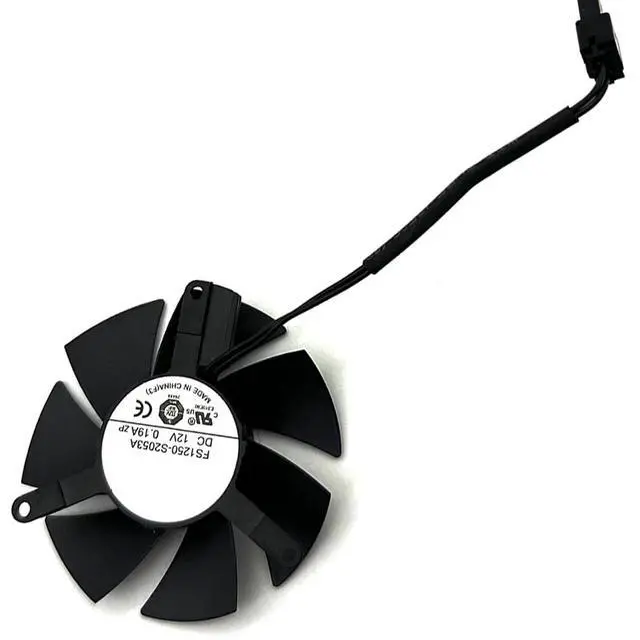 Alt view image 6 of 7 - Graphics Card Cooling Fans Suitable for Gigabyte GTX 1650 1630 Low Profile Series Desktop FS1250-S2053A 47mm 12V 0.19A 3Pin Video Card Cooler Fans GPU Fan (Fan-A)
