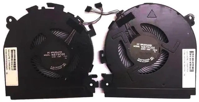 Main image of CPU + GPU Cooling Fans Suitable for HP Spectre X360 15-CH 15-CH0XX TPN-Q200 Series Laptop Cooler Fan 5V 0.5A 4 PIN NS75C00-18C17 + NS75C00-18C16 P/N: L33058-001 + L33057-001 (2PCS)