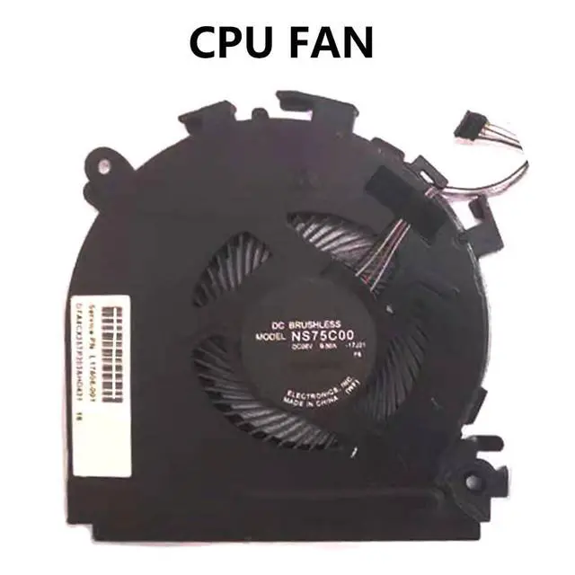 Alt view image 6 of 7 - CPU + GPU Cooling Fans Suitable for HP Spectre X360 15-CH 15-CH0XX TPN-Q200 Series Laptop Cooler Fan 5V 0.5A 4 PIN NS75C00-18C17 + NS75C00-18C16 P/N: L33058-001 + L33057-001 (2PCS)