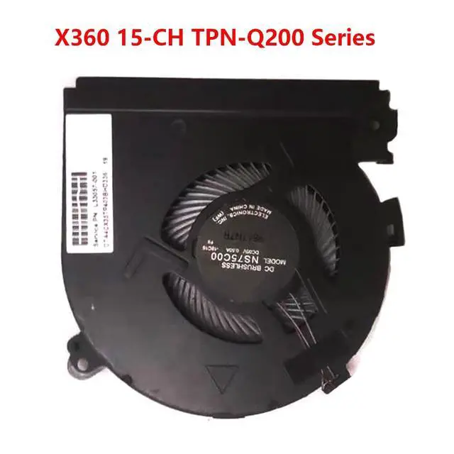 Alt view image 6 of 7 - GPU Cooling Fans Suitable for HP Spectre X360 15-CH 15-CH0XX TPN-Q200 Series Laptop Cooler Fan 5V 0.5A 4 PIN NS75C00-18C17 + NS75C00-18C16 P/N: L33058-001 + L33057-001 (GPU)