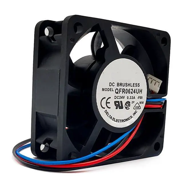 Alt view image 2 of 7 - 60MM Fan QFR0624UH 6025 DC 24V Fan 0.33A 7.92W 60 * 60 * 25MM Inverter 6cm Cooling Fan 3-pin