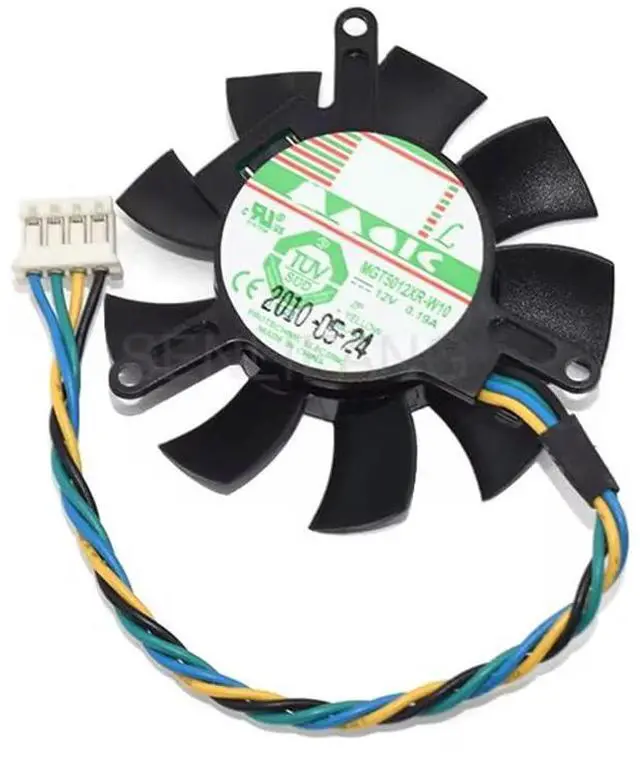 Alt view image 4 of 6 - MGT5012XB-W10 New Video Card Cooling DC12V 0.19A 4Pins Graphics Card Cooler Fan for Magic