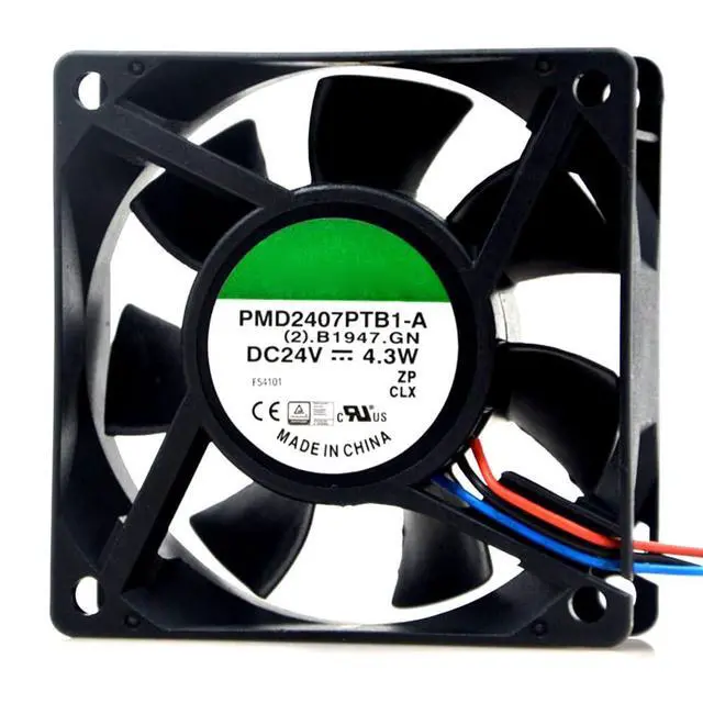 Alt view image 3 of 6 - 70MM for SUNON 7CM DC24V Fan 4.3W PMD2407PTB1-A 7025 70 * 70 * 25mm 3-Wire Inverter Cooling Fan Screw Holes Separate(3pin)