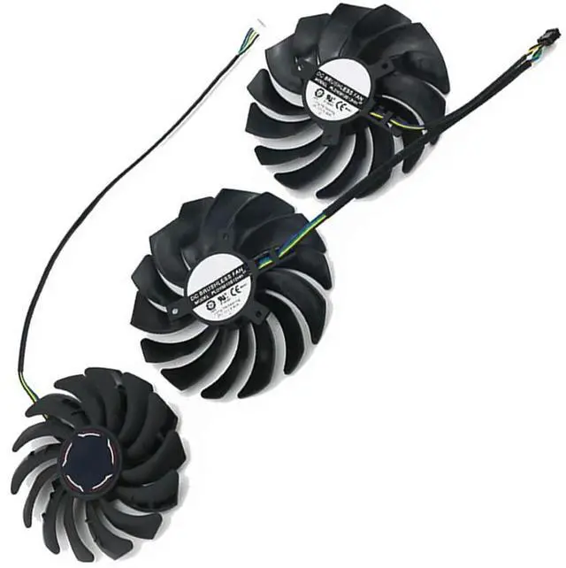 Alt view image 7 of 7 - Graphics Card Cooling Fans Suitable for MSI RTX 2070S 2080 2080S 2080TI Gaming X Z Trio Series Desktop PLD09210S12HH 85MM PLD10010S12HH 95mm 12V 0.40A 4Pin Video Card Cooler Fans GPU Fan