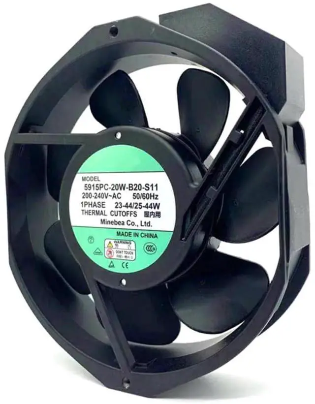 Alt view image 2 of 5 - 5915PC-20W-B20-S11 200-240V 23-44/25-44W 172mm x150mm x 38mm Full Metal High Temperature Resisitant Cooling Fan